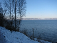   :  , . Photo of Lake Baikal in winter. Southern coast of Lake Baikal in winter, in January