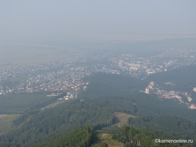      . This panoramic view of the Belokurikha from the Tserkovka Mount